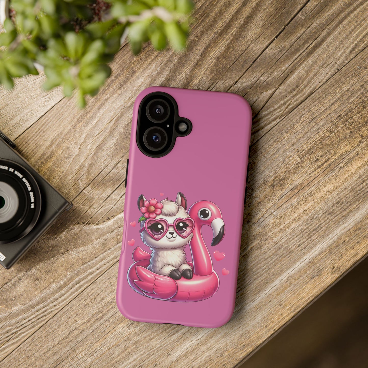 Cute Animal Phone Case, Phone Cover for Kids, Gift for Animal Lovers, Summer Vibes Accessory, Trendy Pink Case