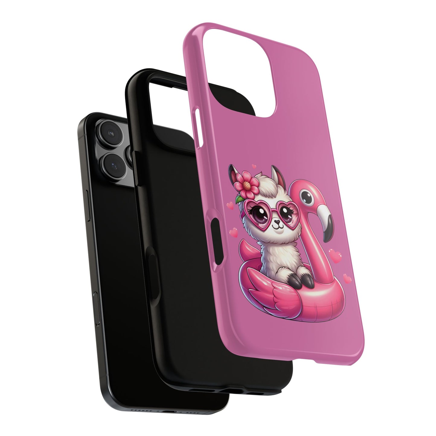 Cute Animal Phone Case, Phone Cover for Kids, Gift for Animal Lovers, Summer Vibes Accessory, Trendy Pink Case