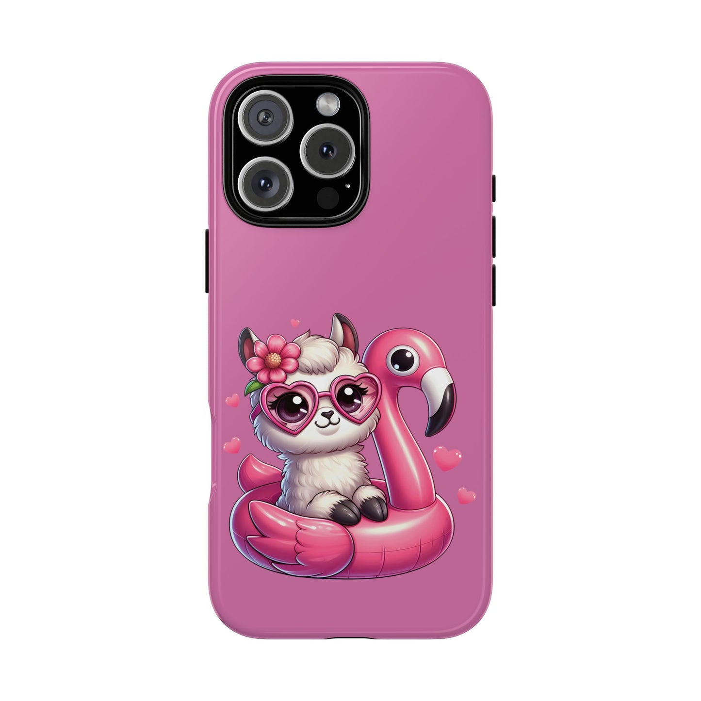 Cute Animal Phone Case, Phone Cover for Kids, Gift for Animal Lovers, Summer Vibes Accessory, Trendy Pink Case