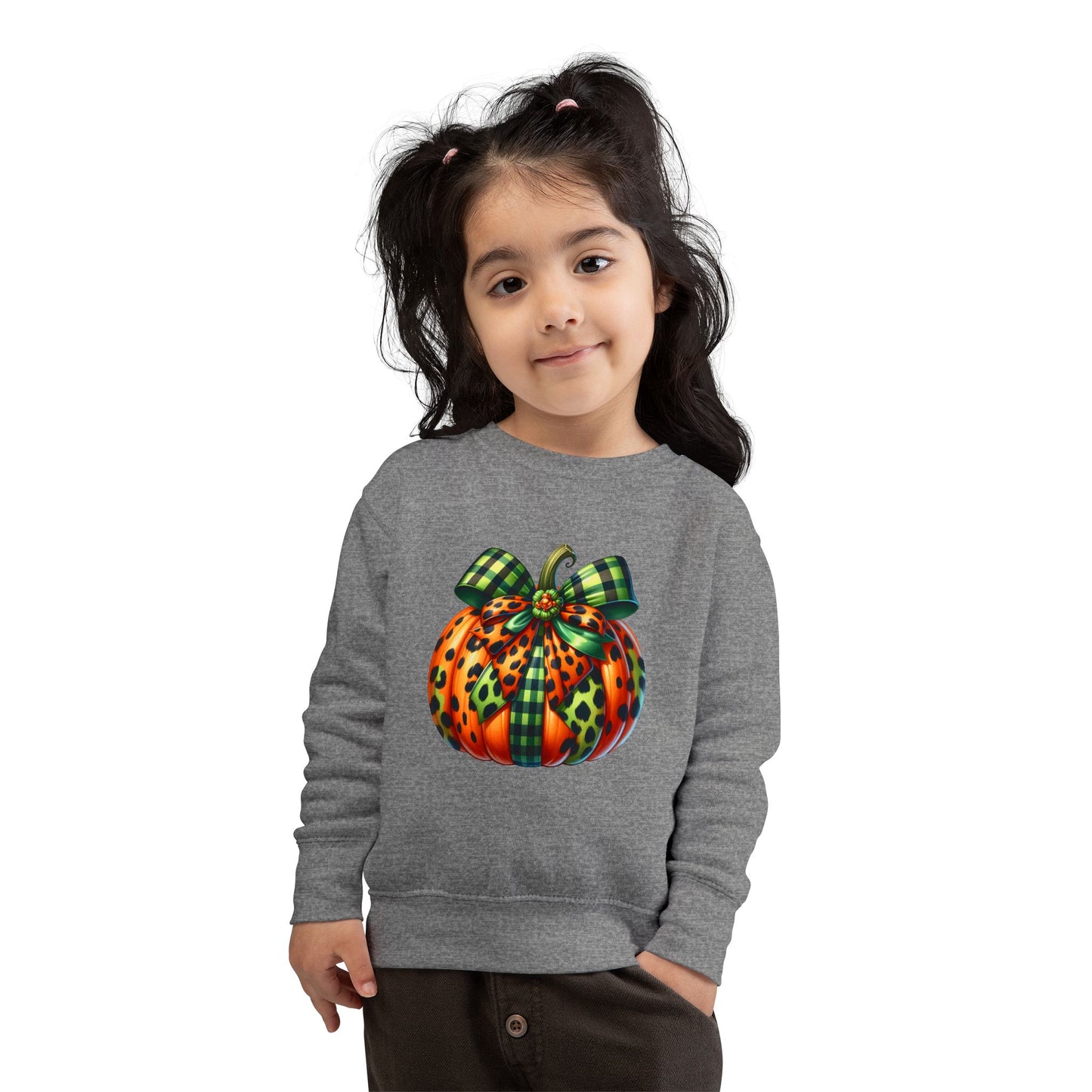 Cozy Toddler Sweatshirt with Pumpkin Design - Perfect for Fall, Halloween, Cute Kids Apparel, Seasonal Fashion, Pumpkin Lovers Gift
