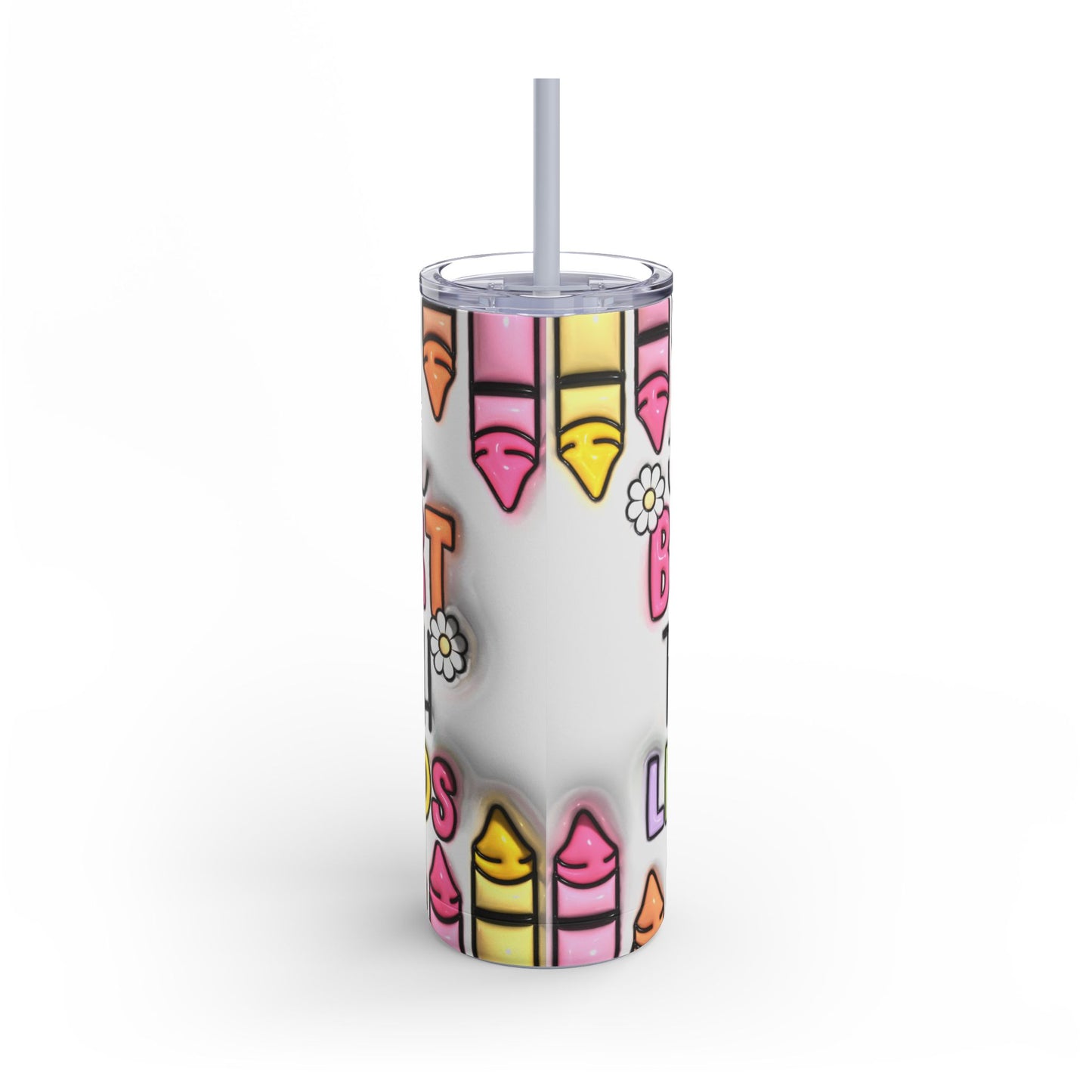 Colorful Teacher's Tumbler, Motivational Drinkware for Educators, Inspirational Gift for Teachers, School Supplies, Classroom Essentials