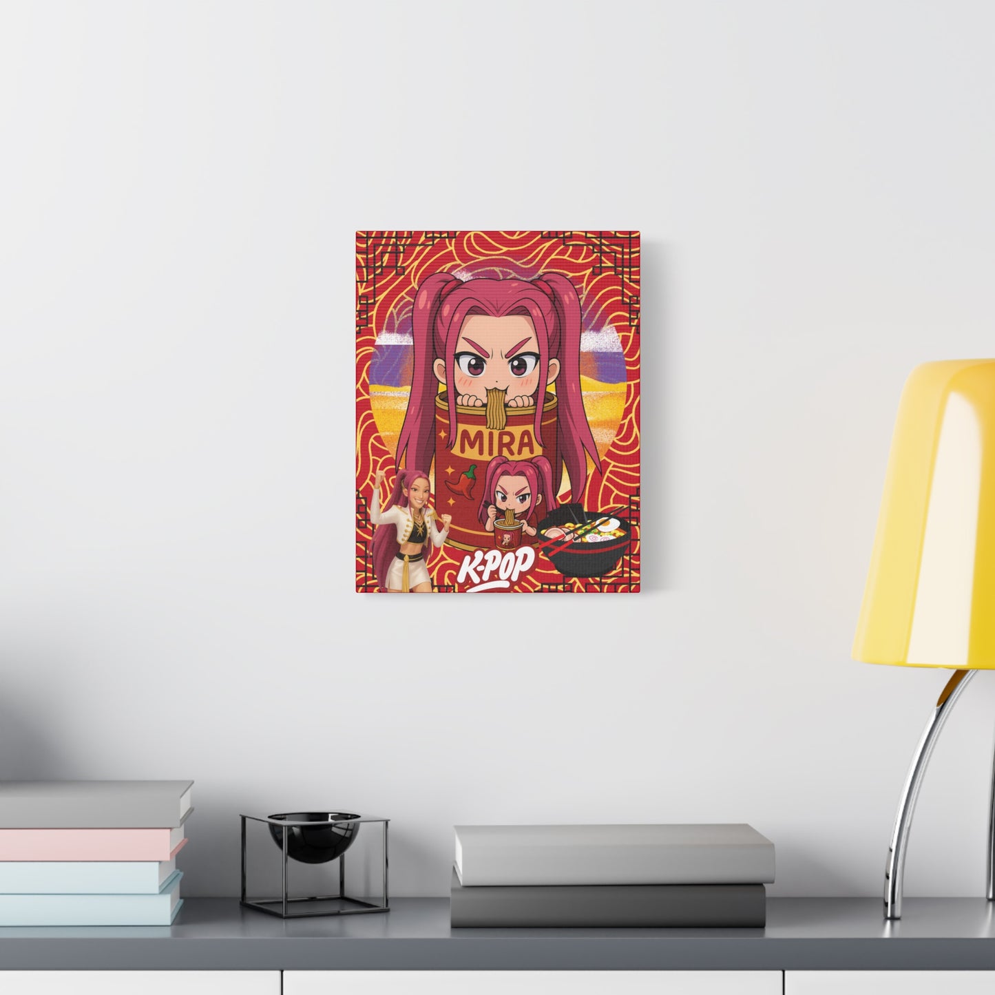 K-Pop Art Canvas Print, Perfect for Fans, Anime Wall Decor, Gift for Music Lovers, Vibrant Home Decoration, Cool Room Aesthetic