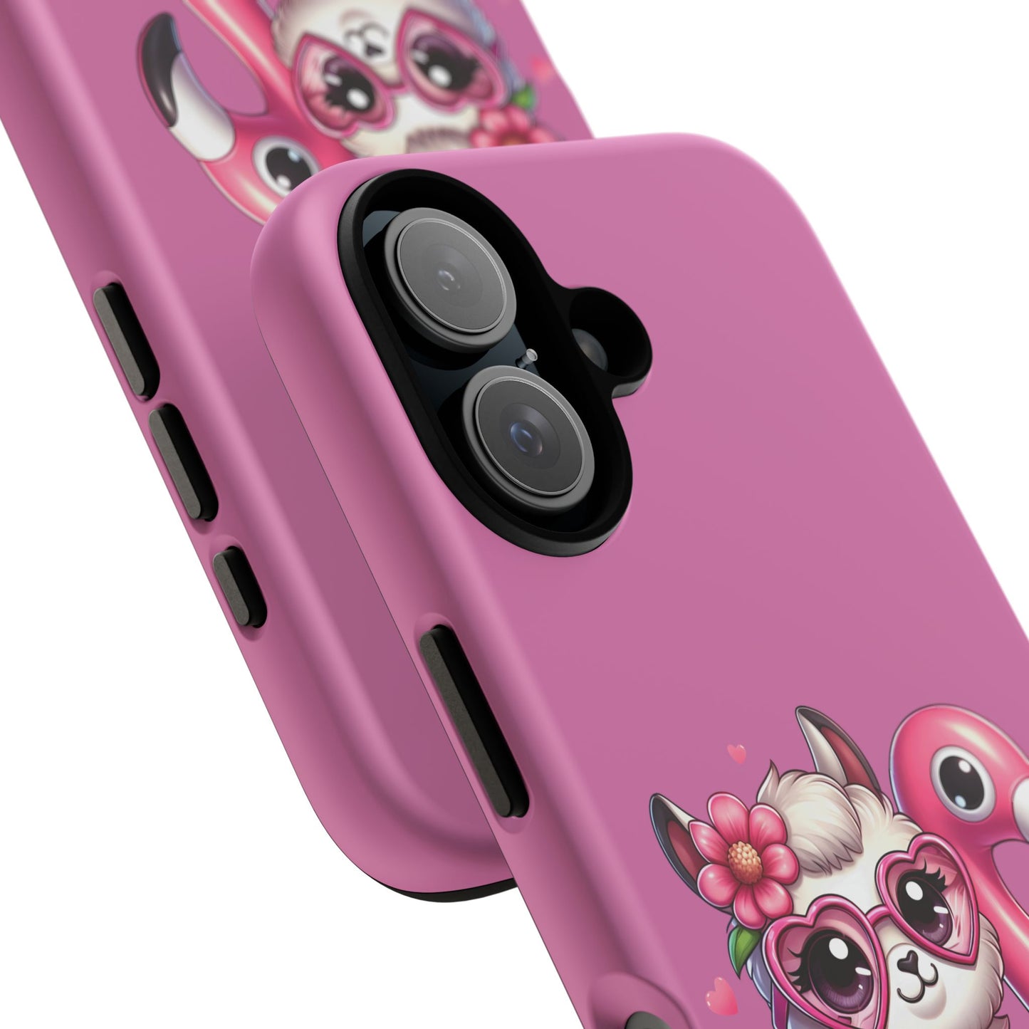Cute Animal Phone Case, Phone Cover for Kids, Gift for Animal Lovers, Summer Vibes Accessory, Trendy Pink Case