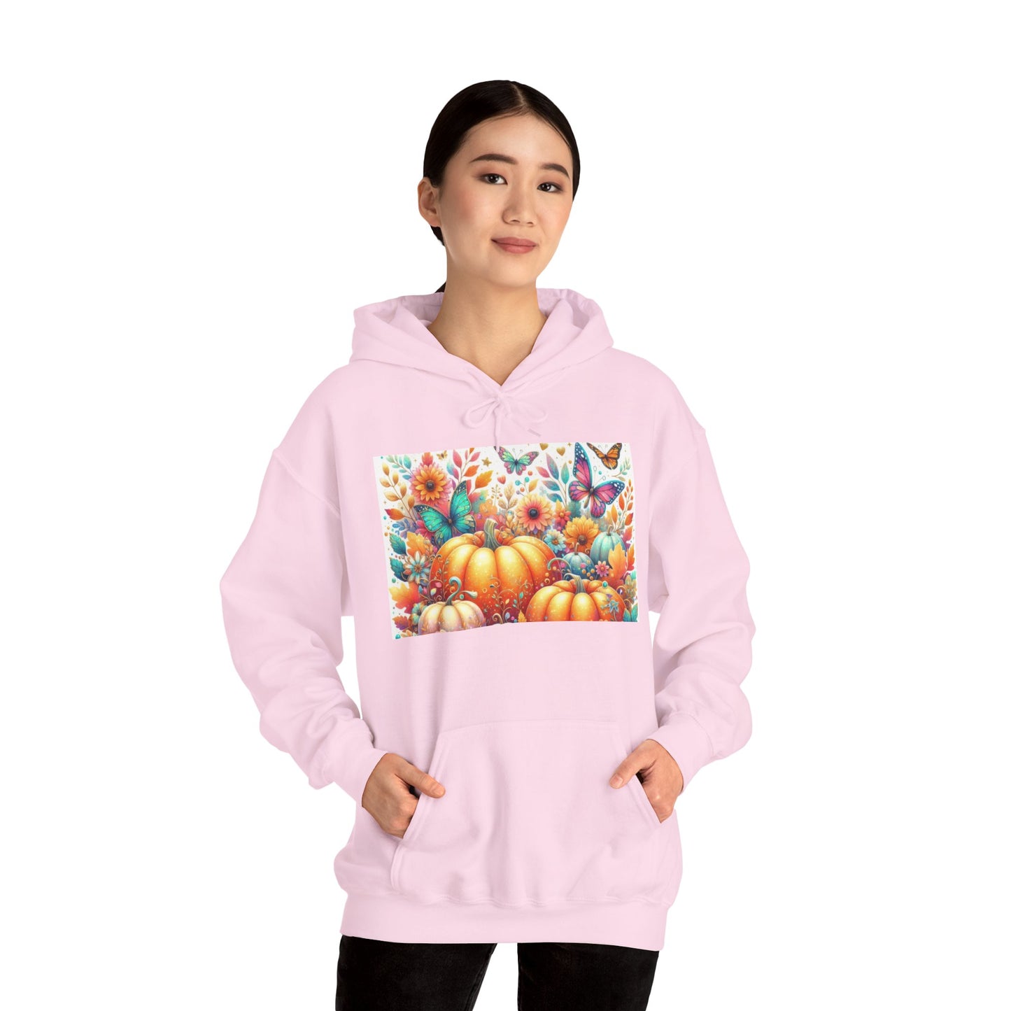 Autumn Floral Pumpkin Hoodie, Cozy Fall Sweatshirt, Nature Lover Gift, Halloween Attire, Harvest Fashion, Seasonal Style