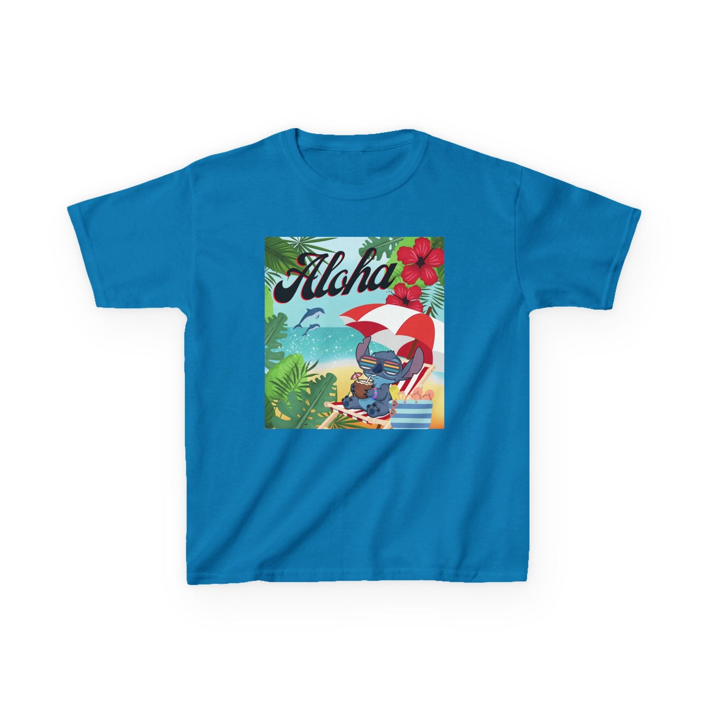 Aloha Paradise Kids Tee, Summer Shirt, Beachwear, Vacation Gift, Nature Lover Gift, Tropical Vibes, Kids Summer Fashion