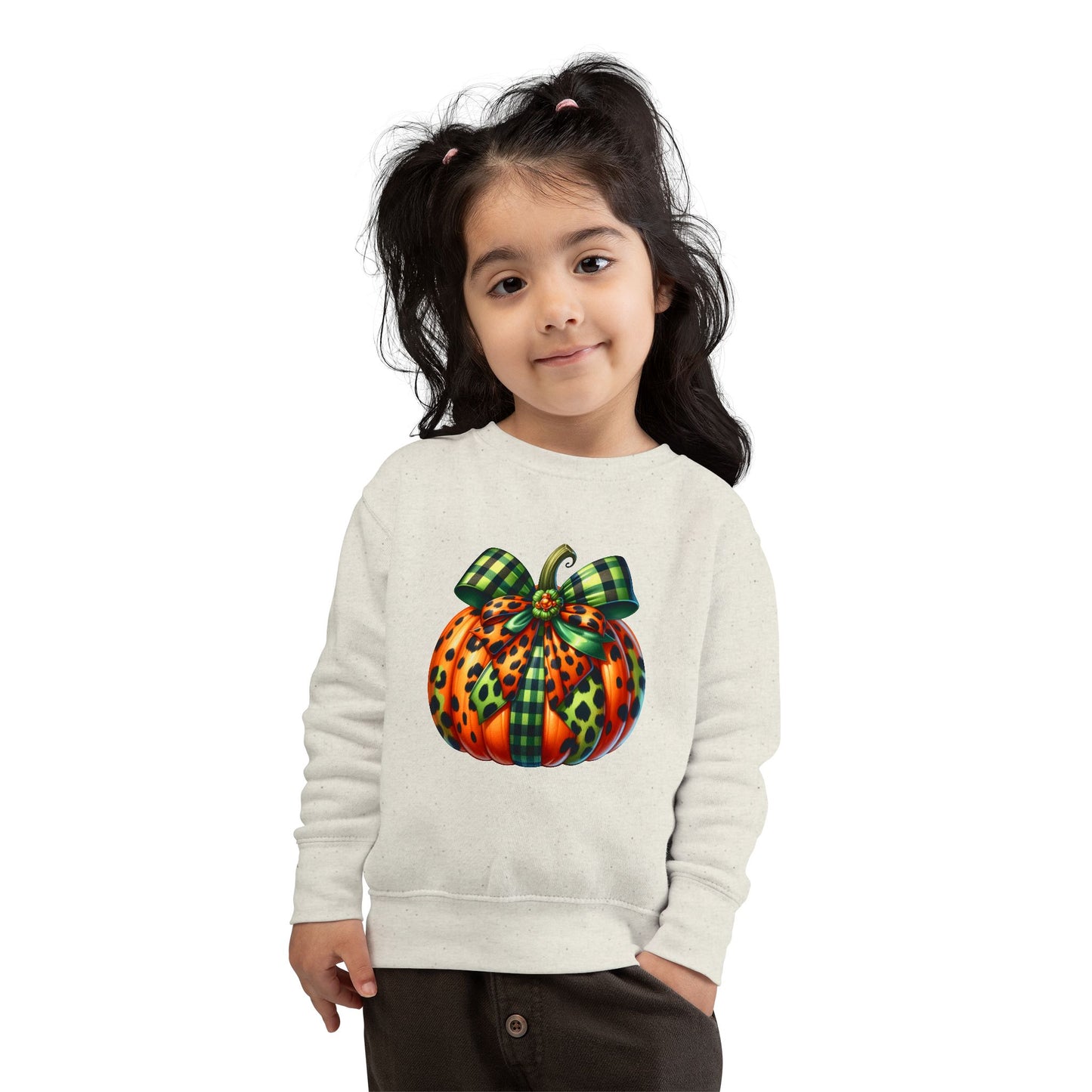 Cozy Toddler Sweatshirt with Pumpkin Design - Perfect for Fall, Halloween, Cute Kids Apparel, Seasonal Fashion, Pumpkin Lovers Gift
