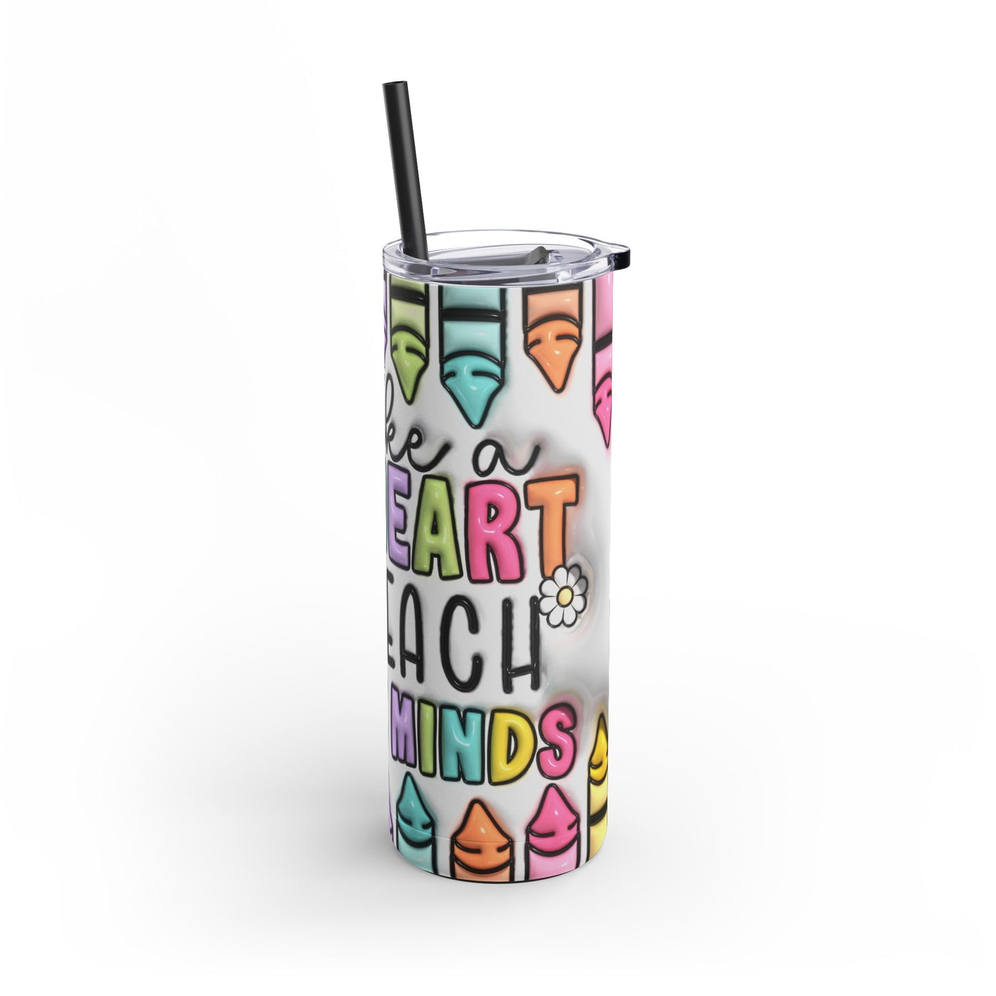 Colorful Teacher's Tumbler, Motivational Drinkware for Educators, Inspirational Gift for Teachers, School Supplies, Classroom Essentials
