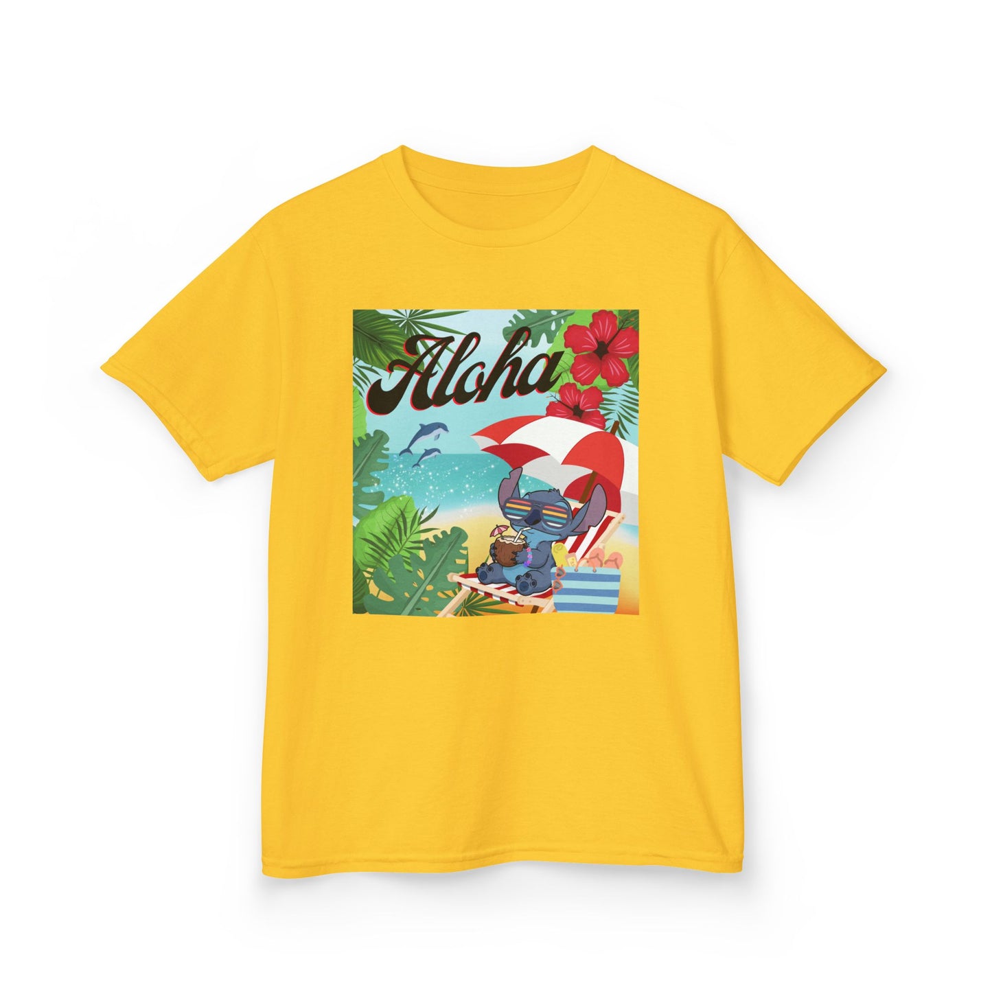 Aloha Paradise Kids Tee, Summer Shirt, Beachwear, Vacation Gift, Nature Lover Gift, Tropical Vibes, Kids Summer Fashion