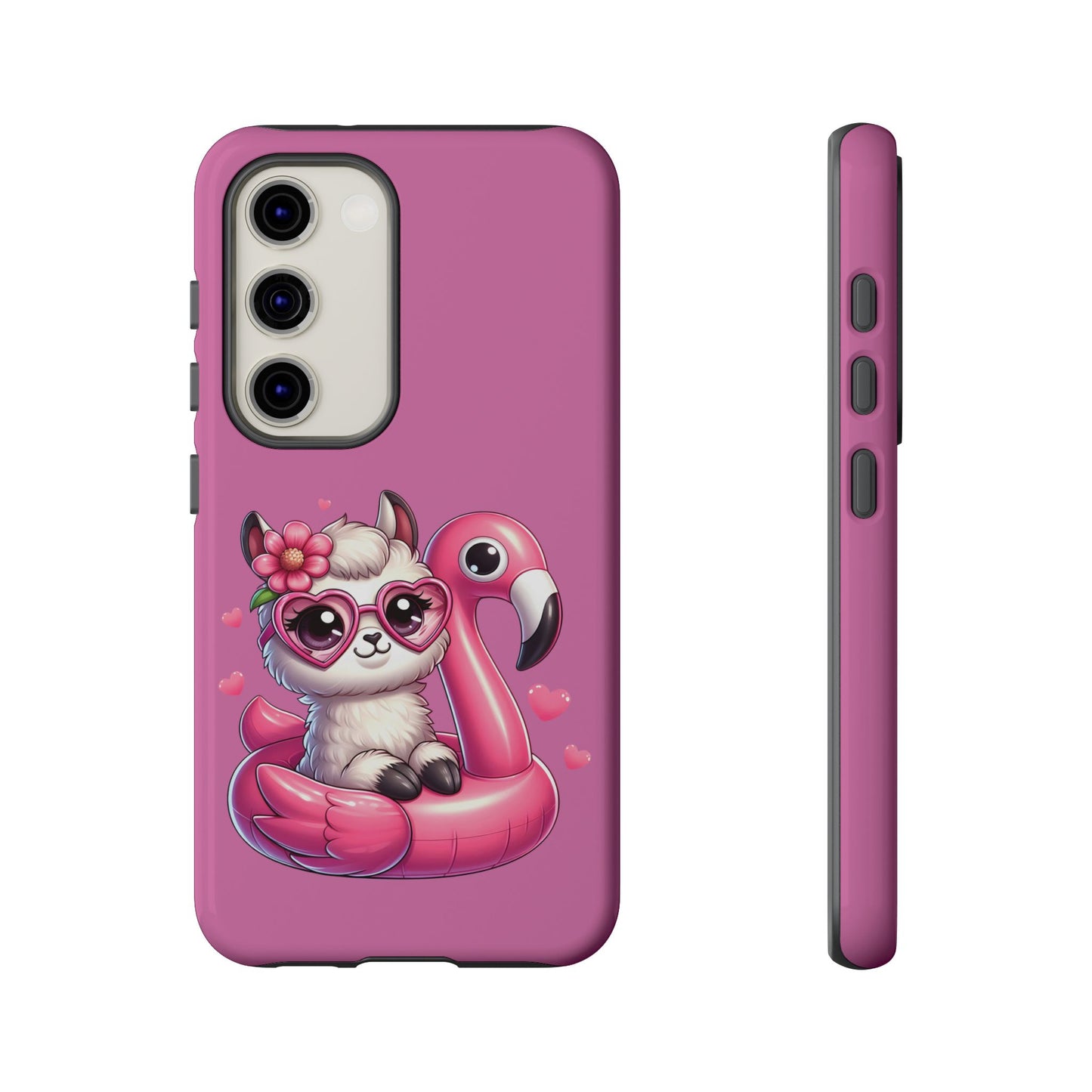 Cute Animal Phone Case, Phone Cover for Kids, Gift for Animal Lovers, Summer Vibes Accessory, Trendy Pink Case