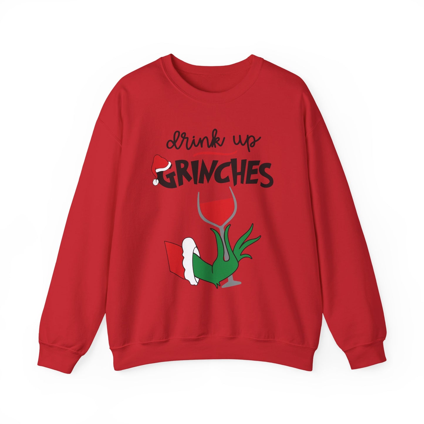 Festive Grinch Sweatshirt, Cozy Holiday Apparel, Funny Christmas Gift, Unisex Crewneck, Seasonal Loungewear, Winter Fashion