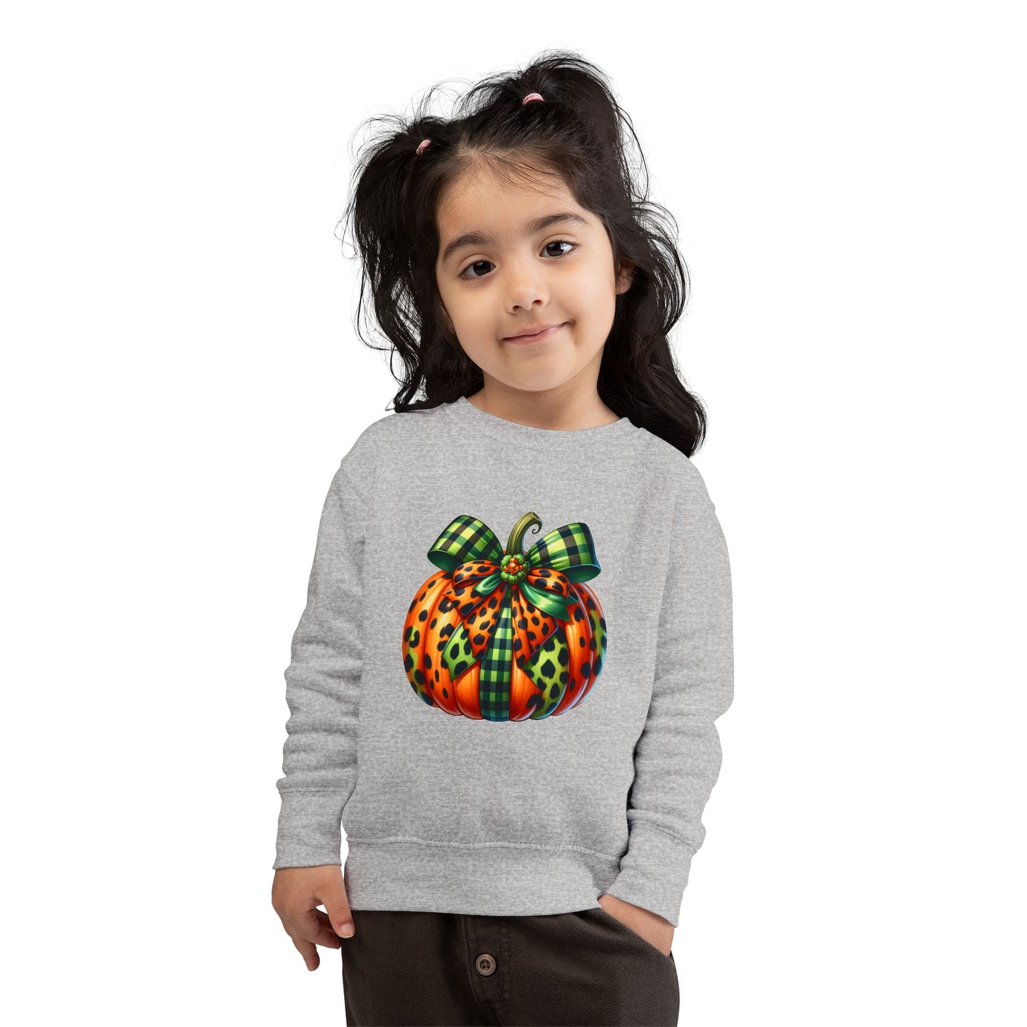 Cozy Toddler Sweatshirt with Pumpkin Design - Perfect for Fall, Halloween, Cute Kids Apparel, Seasonal Fashion, Pumpkin Lovers Gift