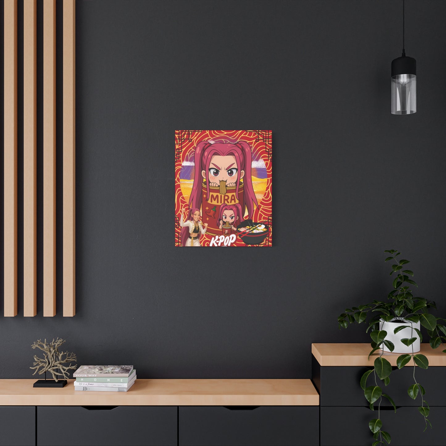 K-Pop Art Canvas Print, Perfect for Fans, Anime Wall Decor, Gift for Music Lovers, Vibrant Home Decoration, Cool Room Aesthetic
