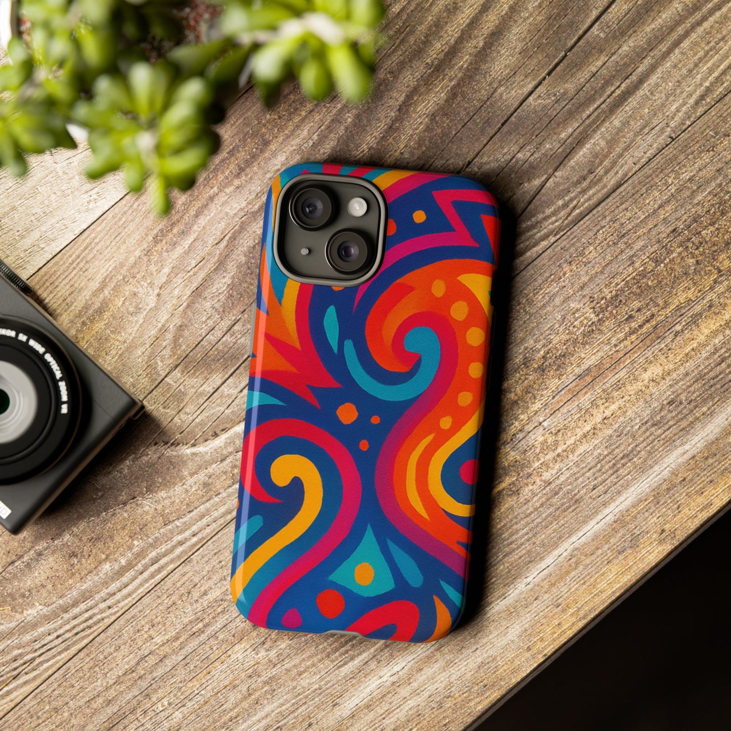 Vibrant Phone Case - Colorful Tough Case, Protective Cover, Unique Design, Trendy Gift, Phone Accessory