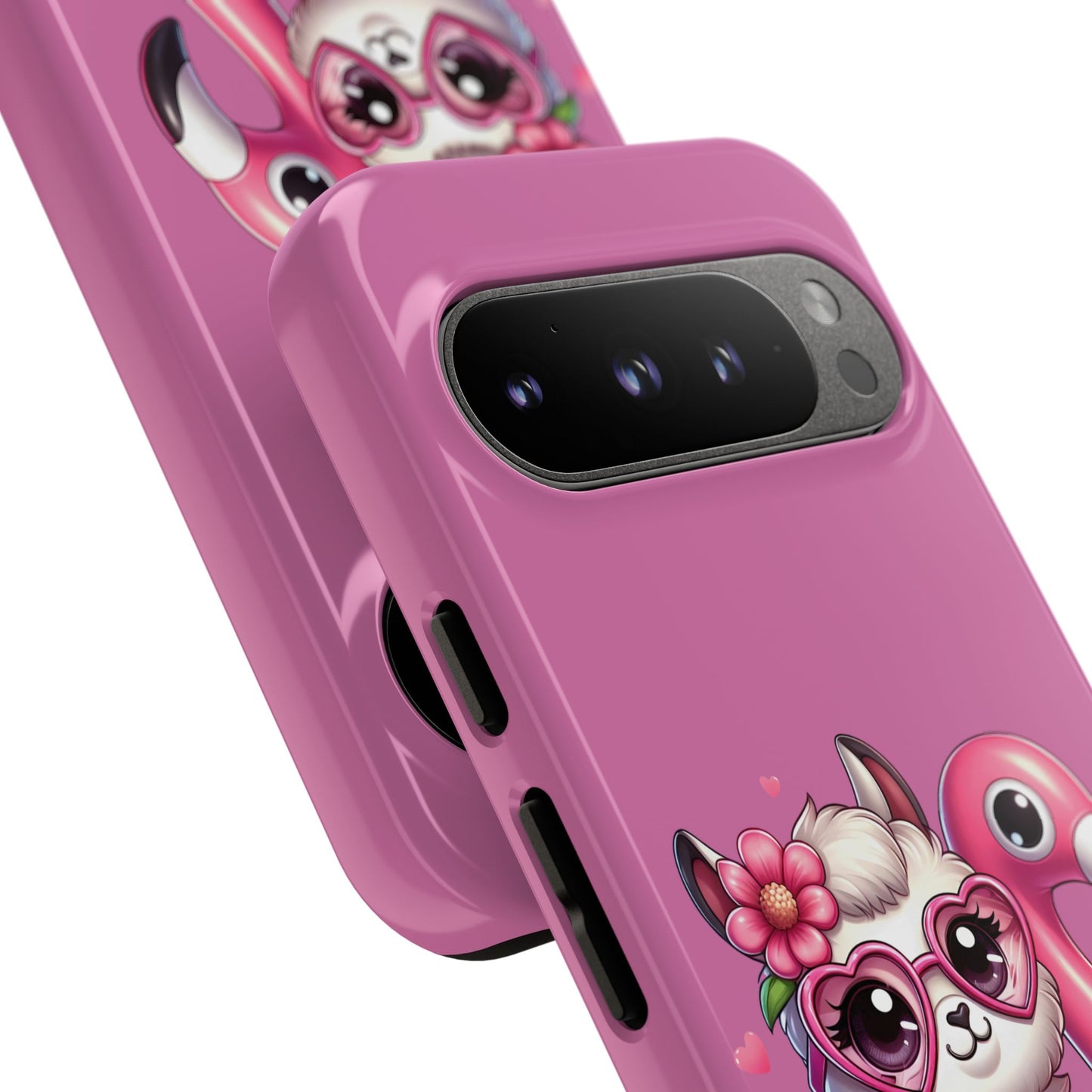 Cute Animal Phone Case, Phone Cover for Kids, Gift for Animal Lovers, Summer Vibes Accessory, Trendy Pink Case