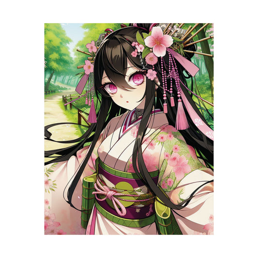 Vibrant Anime Vertical Posters - Floral Blossom Art for Home Decor, Wall Art, Room Aesthetic, Gift for Anime Lovers, Japanese Artwork