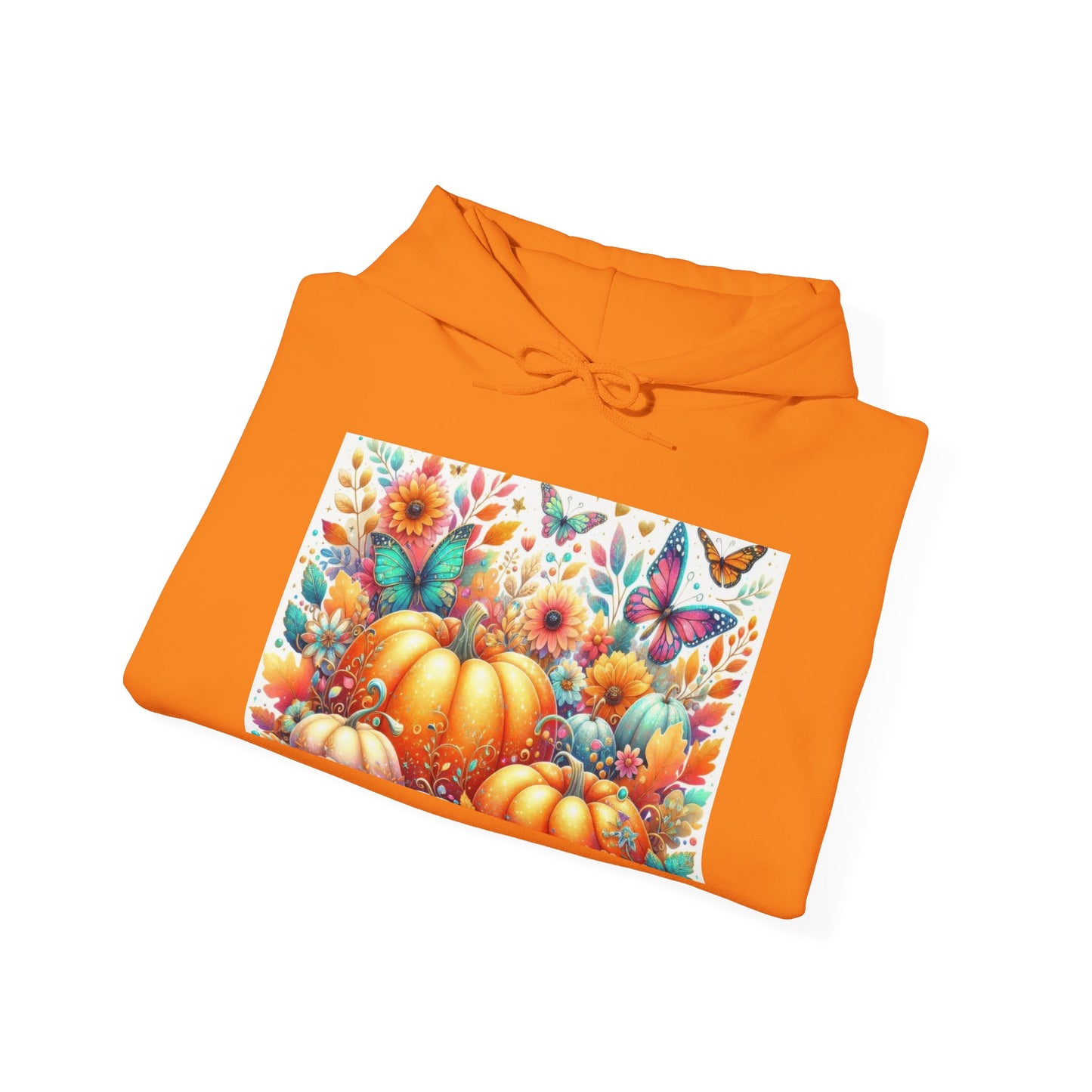 Autumn Floral Pumpkin Hoodie, Cozy Fall Sweatshirt, Nature Lover Gift, Halloween Attire, Harvest Fashion, Seasonal Style