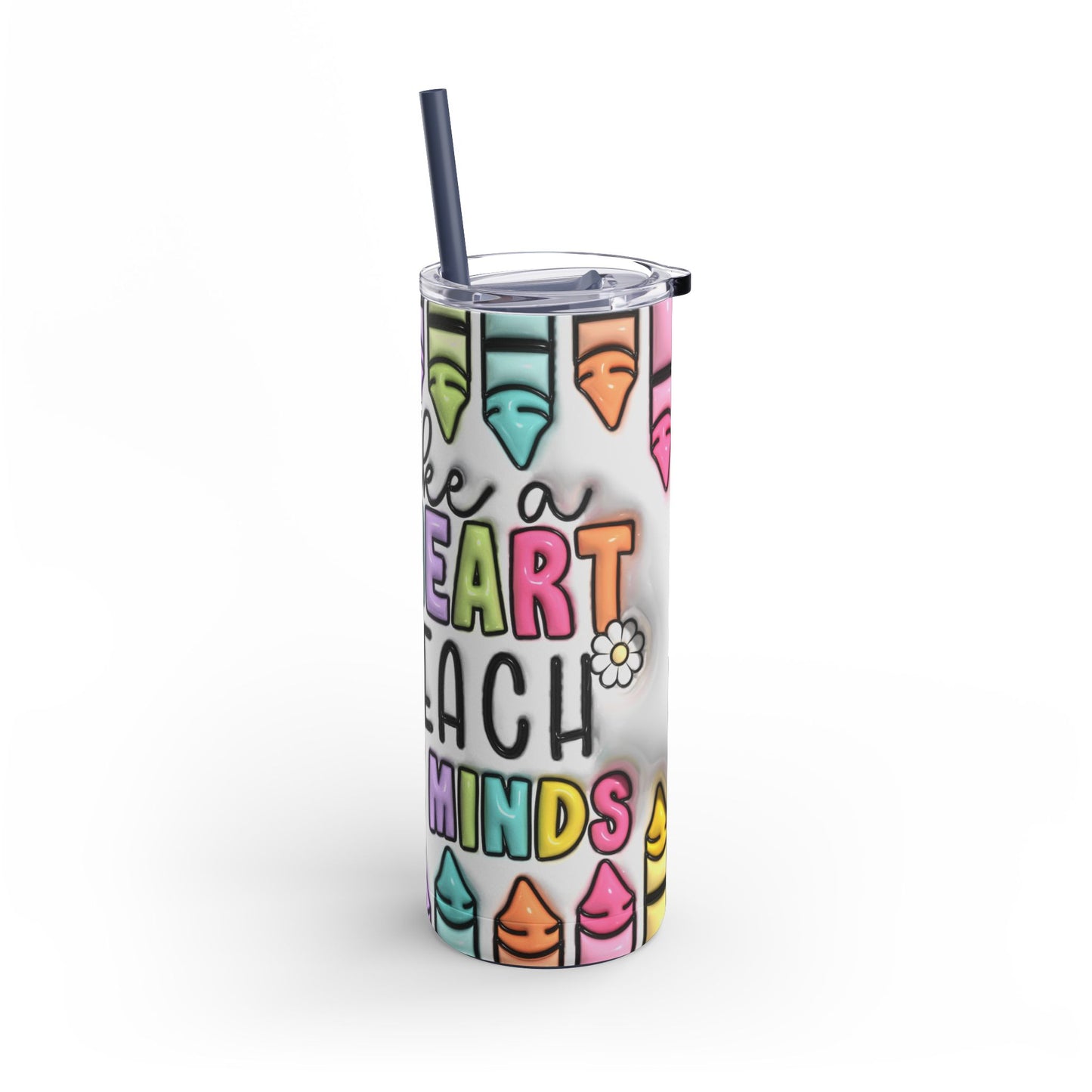 Colorful Teacher's Tumbler, Motivational Drinkware for Educators, Inspirational Gift for Teachers, School Supplies, Classroom Essentials