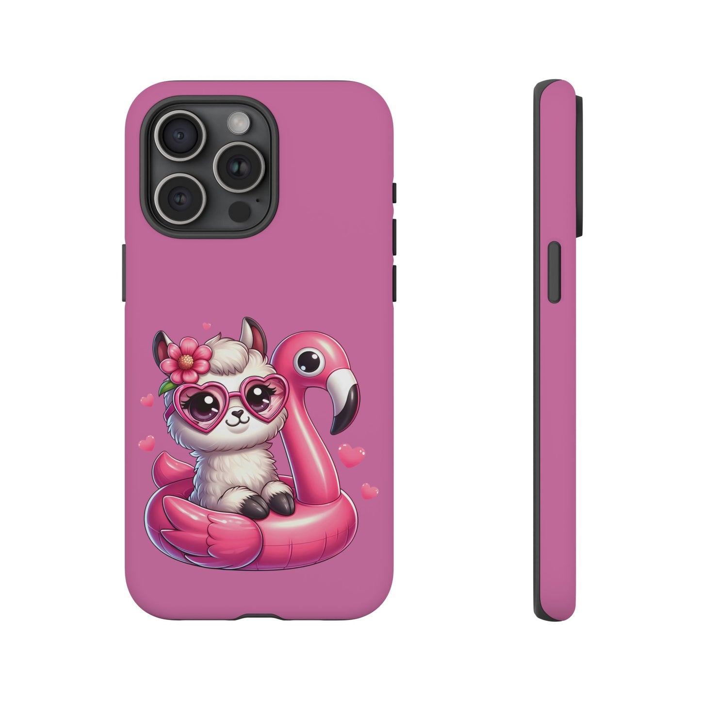 Cute Animal Phone Case, Phone Cover for Kids, Gift for Animal Lovers, Summer Vibes Accessory, Trendy Pink Case