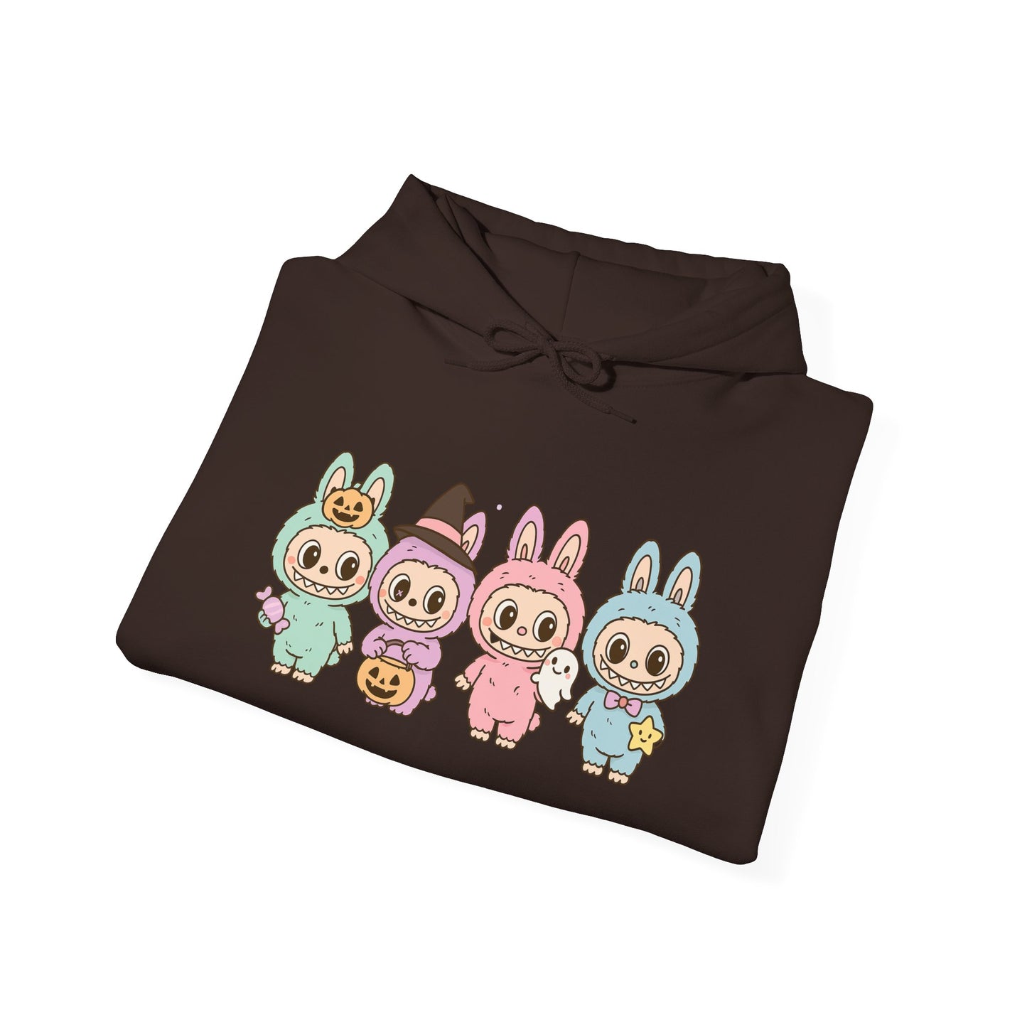 Cute Bunny-Themed Unisex Hoodie, Cozy Animal Sweatshirt for Halloween, Gift for Animal Lovers, Casual Cute Apparel, Funny Graphic Sweatshirt