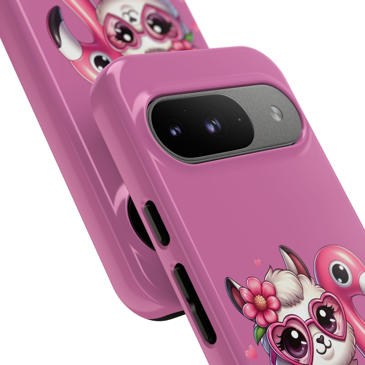 Cute Animal Phone Case, Phone Cover for Kids, Gift for Animal Lovers, Summer Vibes Accessory, Trendy Pink Case