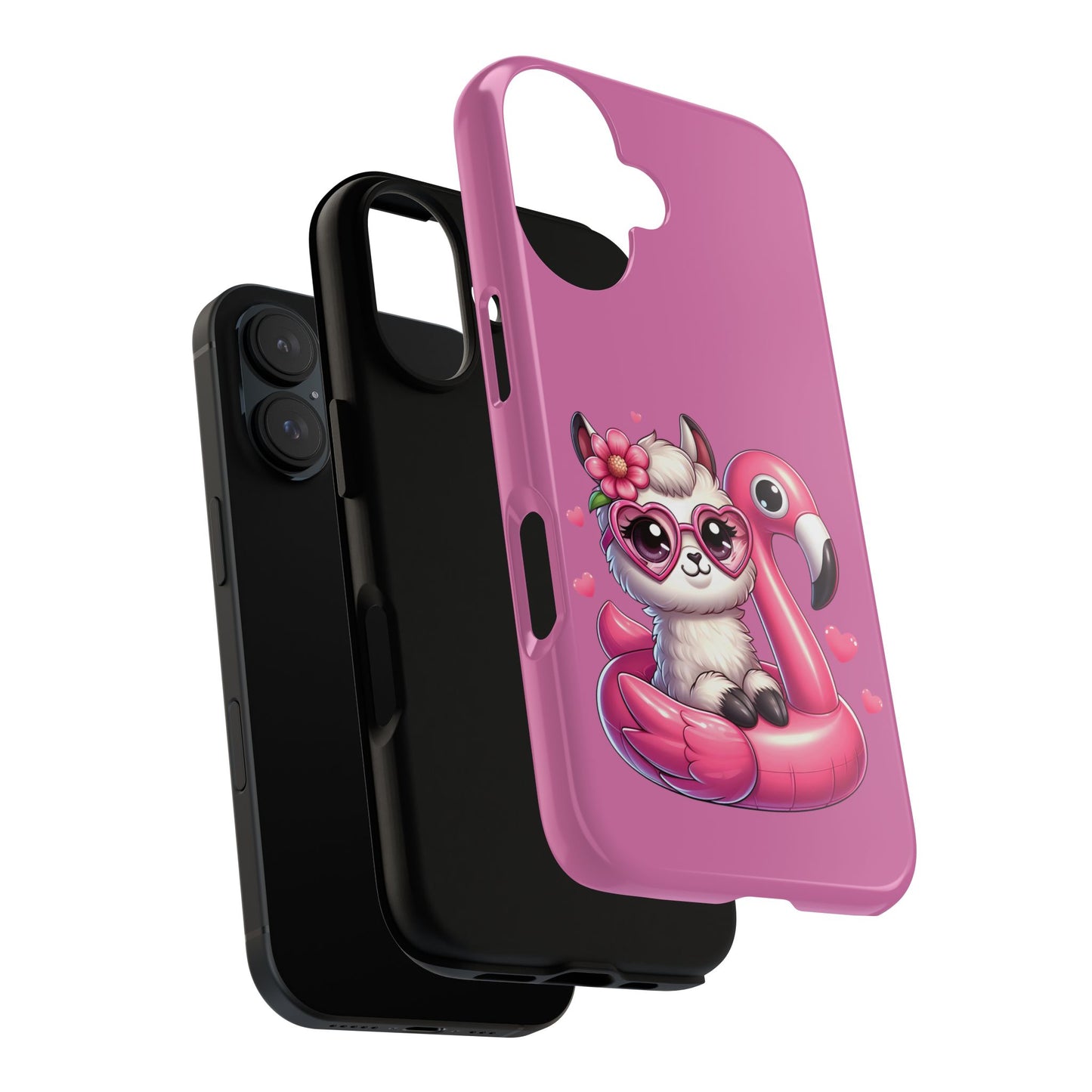 Cute Animal Phone Case, Phone Cover for Kids, Gift for Animal Lovers, Summer Vibes Accessory, Trendy Pink Case