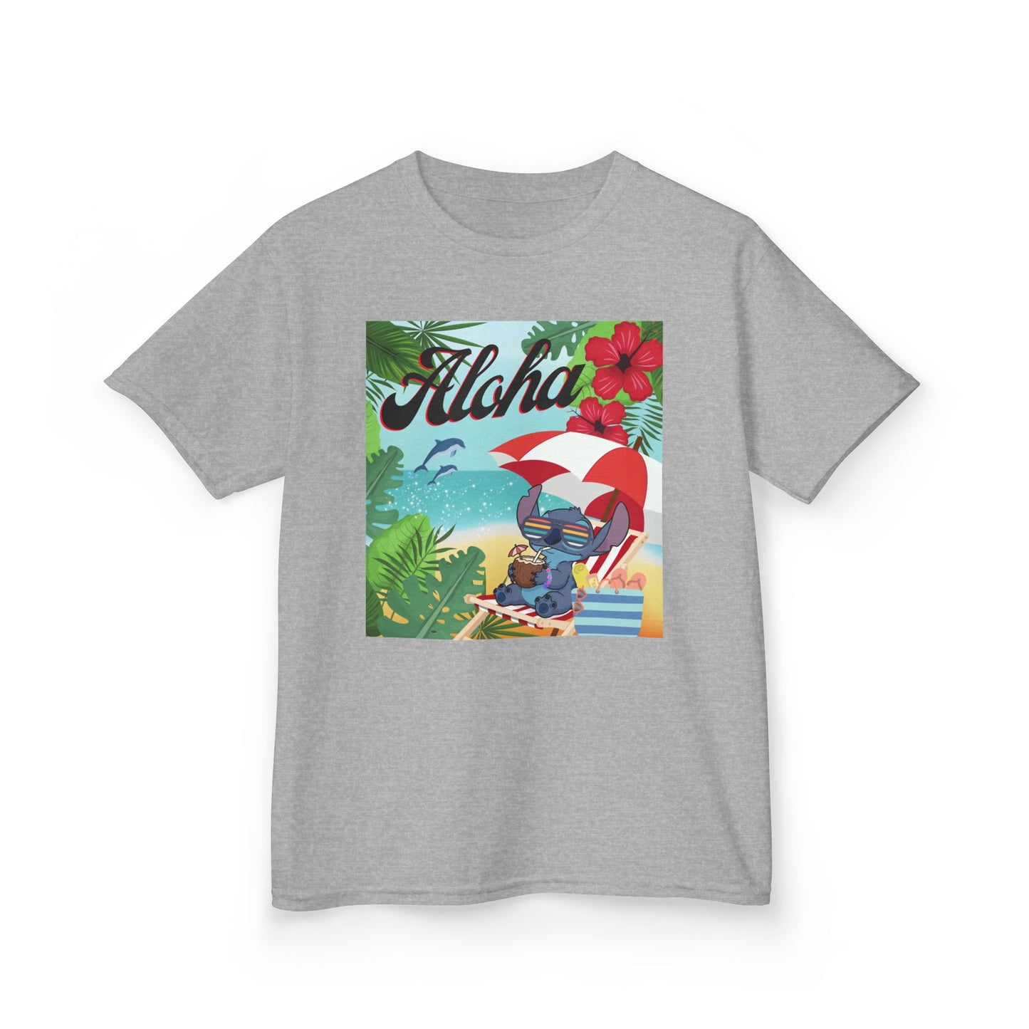 Aloha Paradise Kids Tee, Summer Shirt, Beachwear, Vacation Gift, Nature Lover Gift, Tropical Vibes, Kids Summer Fashion