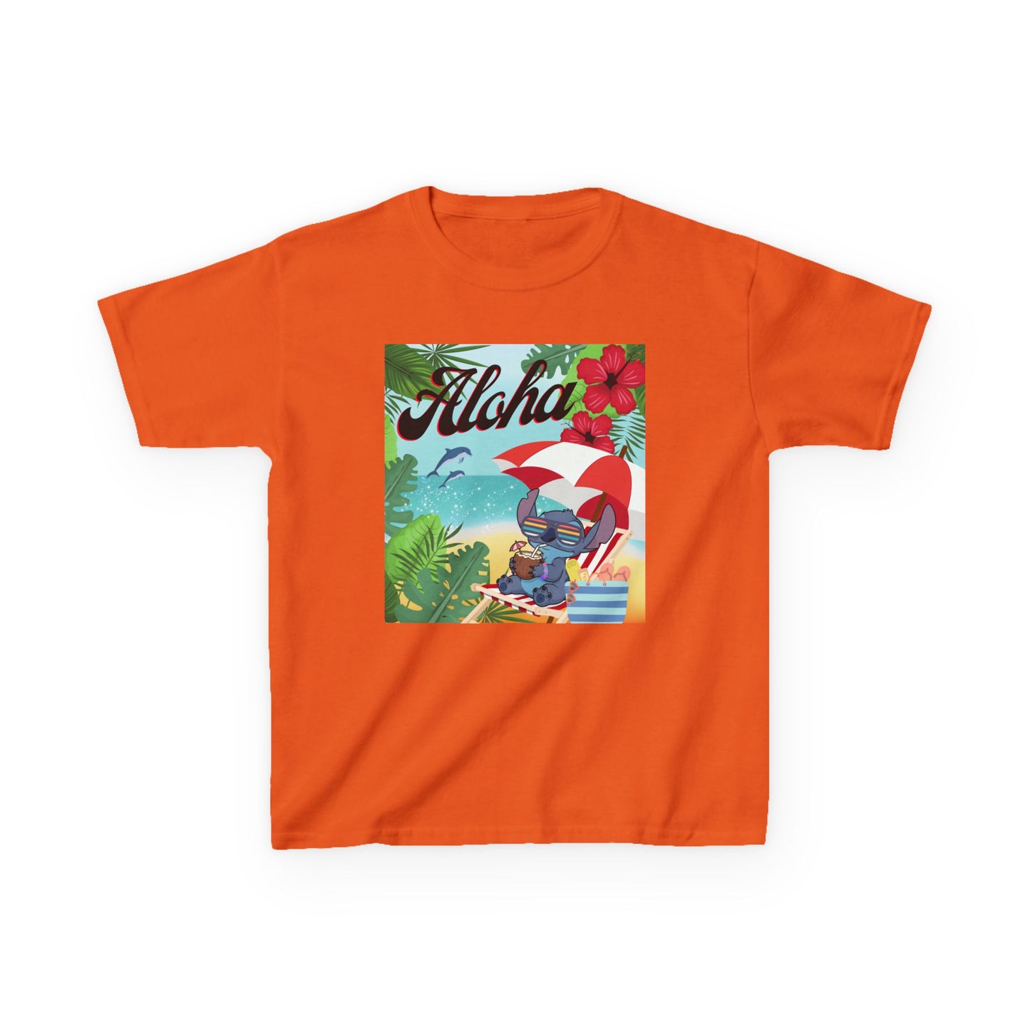 Aloha Paradise Kids Tee, Summer Shirt, Beachwear, Vacation Gift, Nature Lover Gift, Tropical Vibes, Kids Summer Fashion