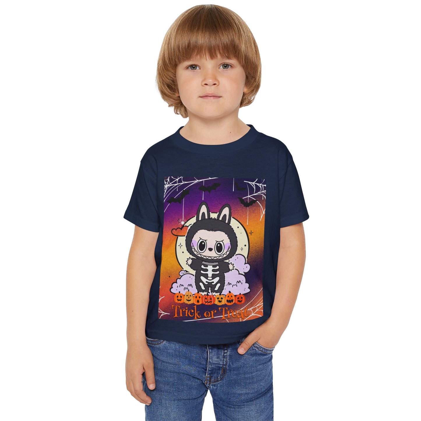 Halloween Toddler T-Shirt - Cute Trick or Treat Skeleton Bunny, Kids Halloween Costume Tee, Spooky Fun for Toddlers, Kids Holiday [...]