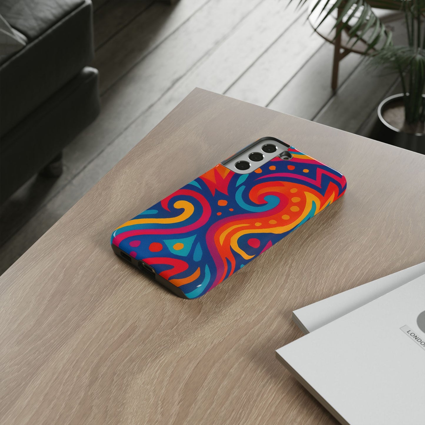 Vibrant Phone Case - Colorful Tough Case, Protective Cover, Unique Design, Trendy Gift, Phone Accessory