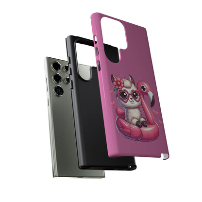 Cute Animal Phone Case, Phone Cover for Kids, Gift for Animal Lovers, Summer Vibes Accessory, Trendy Pink Case