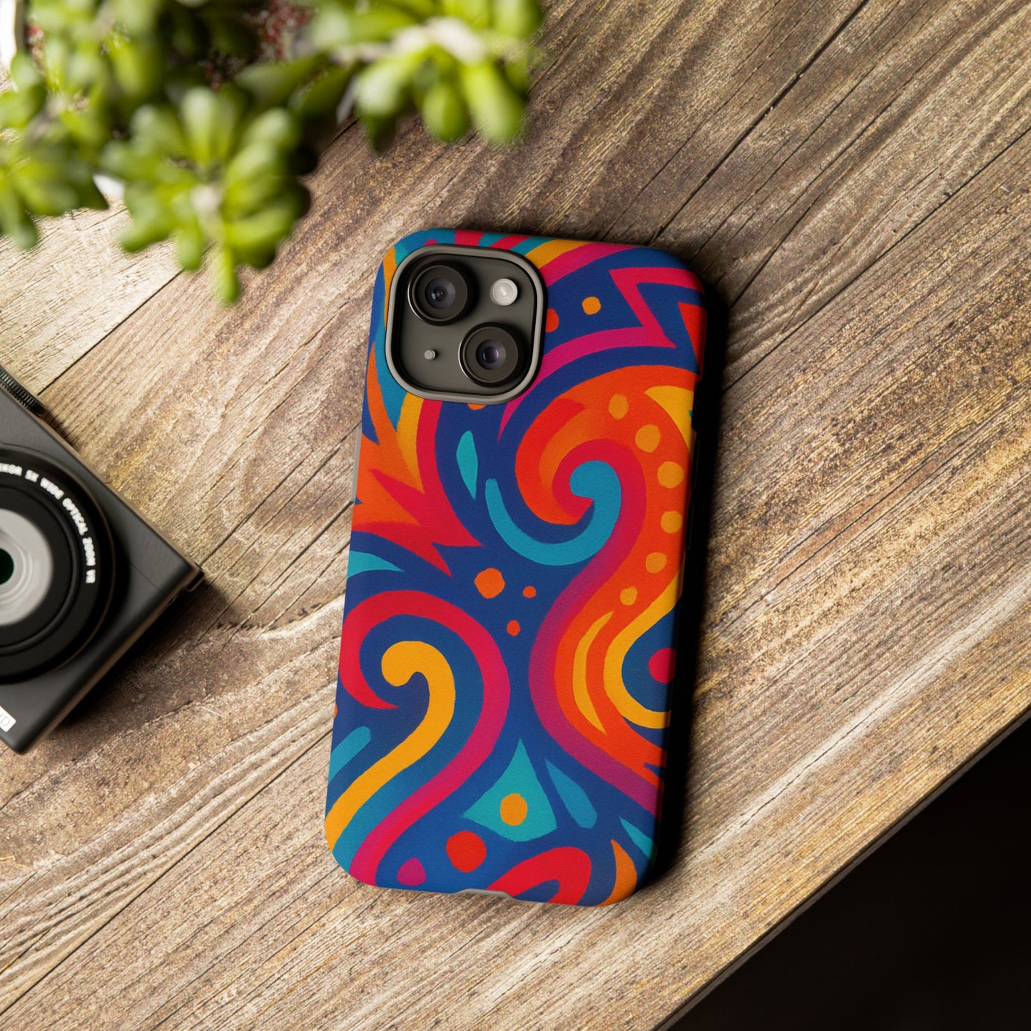 Vibrant Phone Case - Colorful Tough Case, Protective Cover, Unique Design, Trendy Gift, Phone Accessory