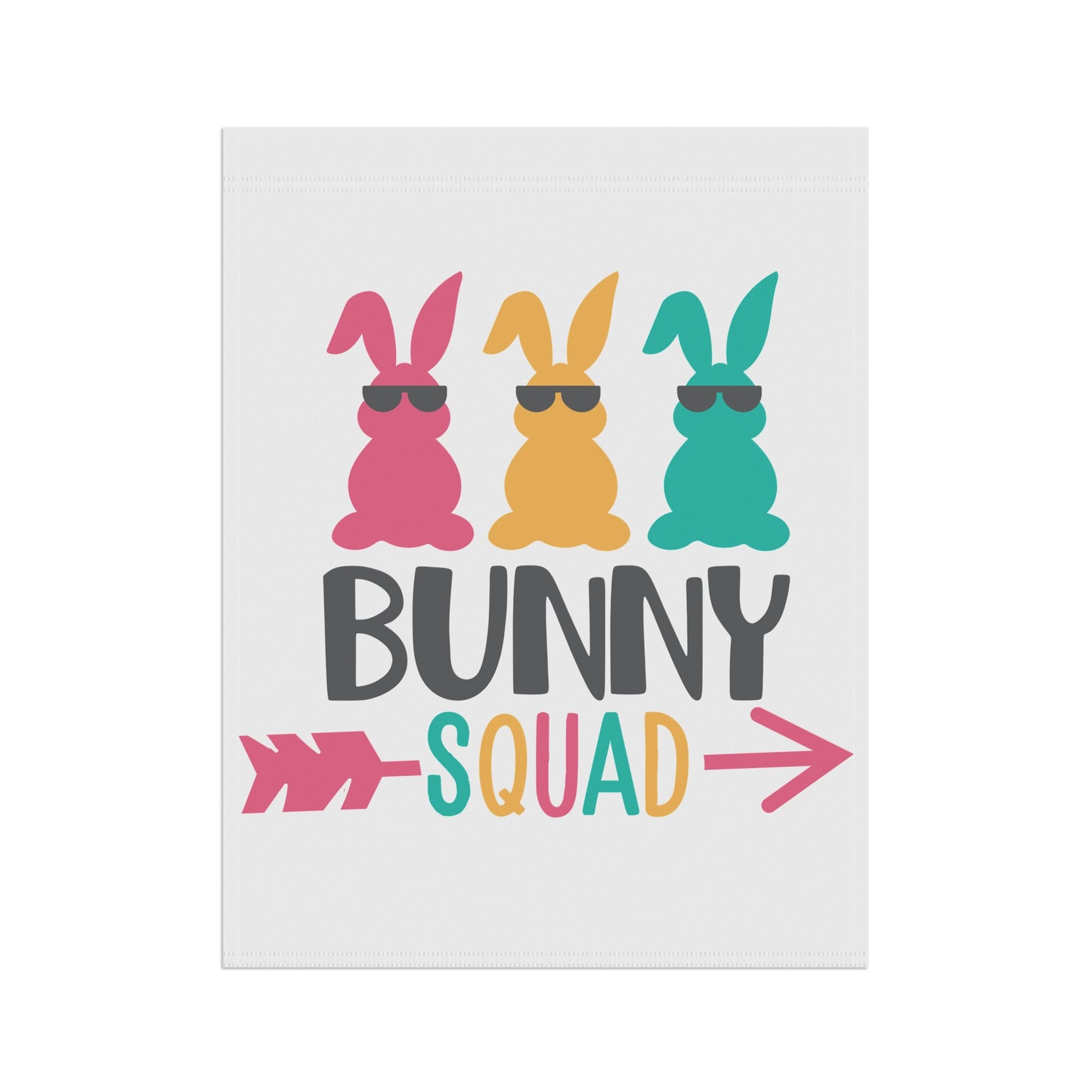 Bunny Squad Garden Banner, Funny Spring Decor, Easter Yard Sign, Outdoor Easter Decoration, Cute Garden Flag