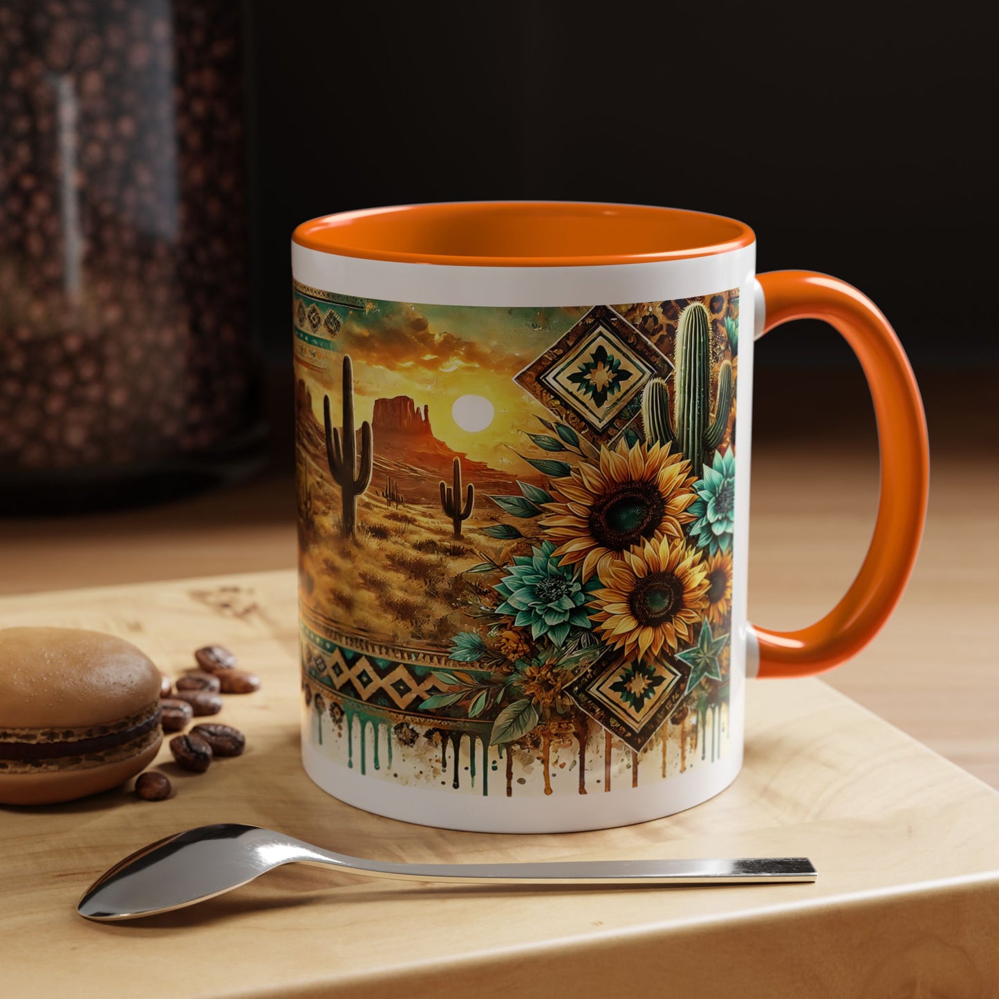 Desert Sunset Coffee Mug with Cacti and Sunflowers, Boho Mug, Gift for Nature Lovers, Coffee Lovers Gift, Southwestern Decor, Unique [...]