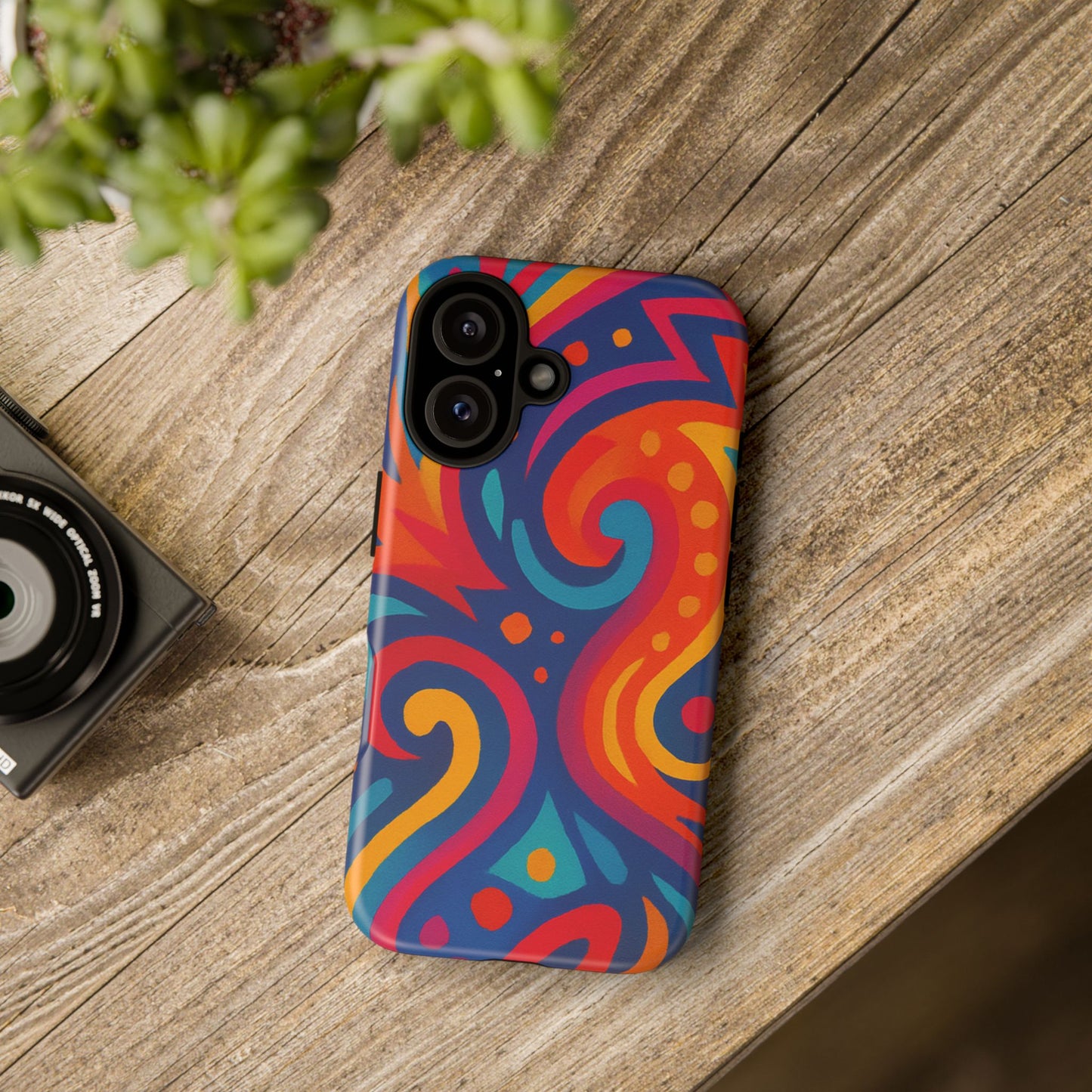 Vibrant Phone Case - Colorful Tough Case, Protective Cover, Unique Design, Trendy Gift, Phone Accessory