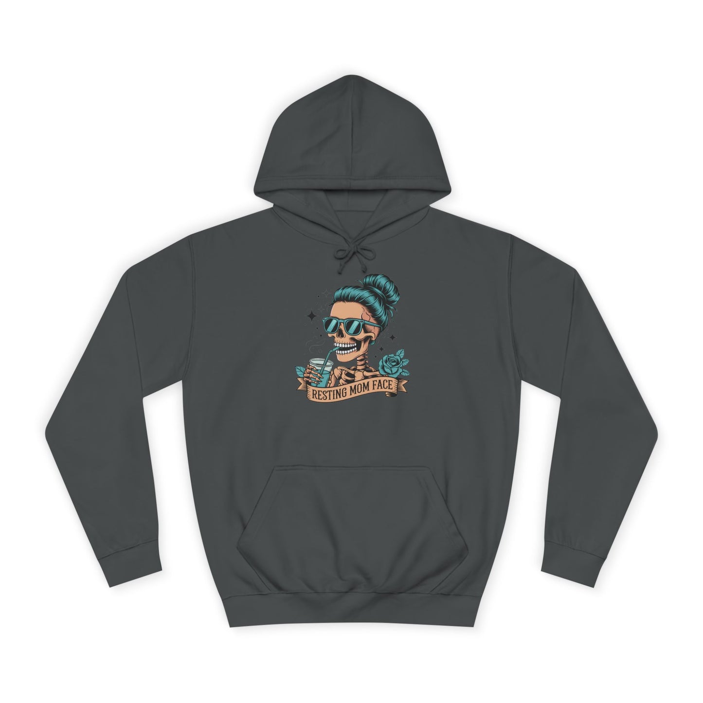 Resting mom face Trendy College Hoodie - Perfect for Campus Style, Gift for Students, Cozy Winter Wear, Unisex Culture Apparel, College Spirit Wear