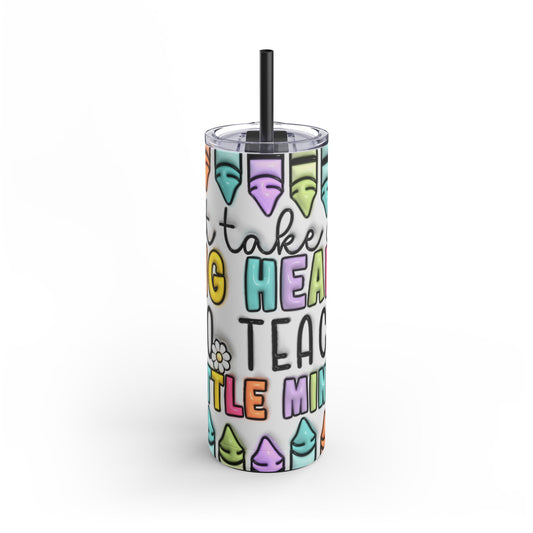 Colorful Teacher's Tumbler, Motivational Drinkware for Educators, Inspirational Gift for Teachers, School Supplies, Classroom Essentials