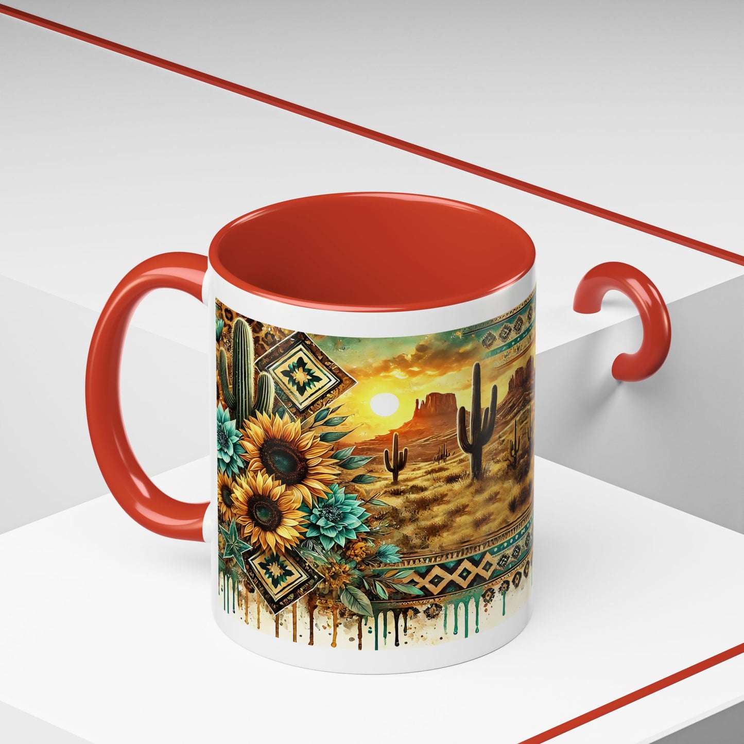 Desert Sunset Coffee Mug with Cacti and Sunflowers, Boho Mug, Gift for Nature Lovers, Coffee Lovers Gift, Southwestern Decor, Unique [...]