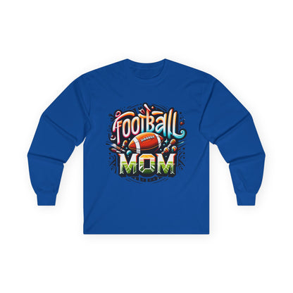Football Mom Long Sleeve Tee, Cozy Gift for Sports Moms, Football Season Apparel, Unique Mother's Day Present, Game Day Fashion