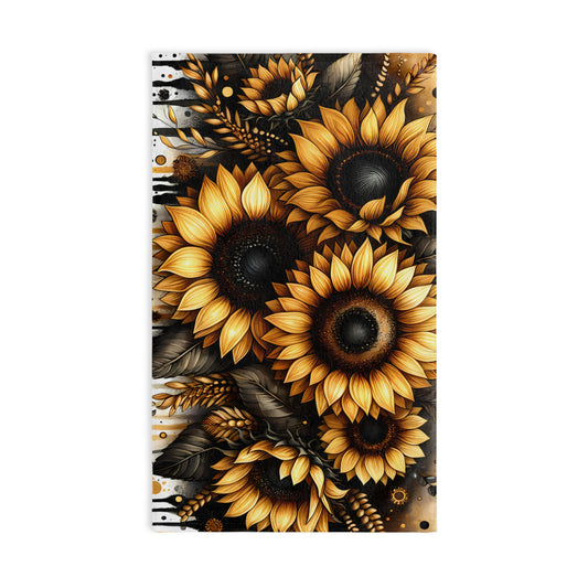 Sunflower Hand Towel: Elegant Kitchen Decor, Perfect Gift for Sunflower Lovers, Summer Home Accent, Wedding, Housewarming, Rustic Style
