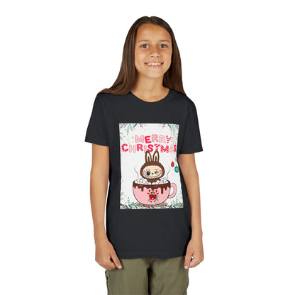 Christmas Bunny Youth Tee, Merry Christmas Shirt, Cute Holiday T-Shirt, Kids Christmas Apparel, Festive Youth Shirt