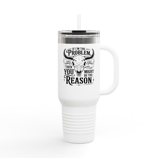 Funny Insulated Travel Mug, 40oz with Quote, Perfect for Road Trips, Camping, Gifting, and Daily Coffee Routines