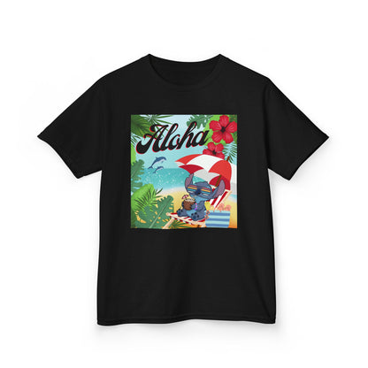 Aloha Paradise Kids Tee, Summer Shirt, Beachwear, Vacation Gift, Nature Lover Gift, Tropical Vibes, Kids Summer Fashion
