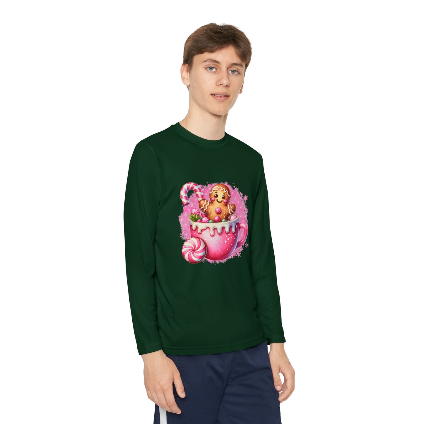 Youth Long Sleeve Holiday Tee - Cute Gingerbread Design, Perfect for Christmas, Winter Celebrations, Gift for Kids, Festive Wear, [...]