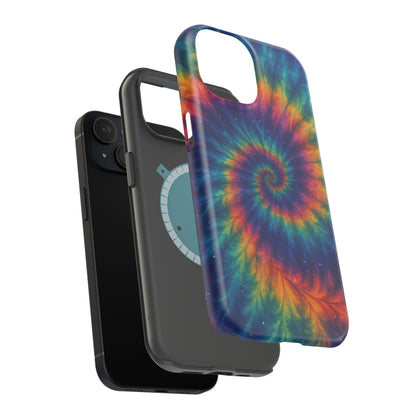 Colorful Tie-Dye Magnetic Phone Cases, Boho Phone Accessories, Unique Gift for Teens, Vibrant Phone Cover for Festivals, Summer Vibes