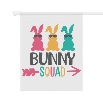 Bunny Squad Garden Banner, Funny Spring Decor, Easter Yard Sign, Outdoor Easter Decoration, Cute Garden Flag