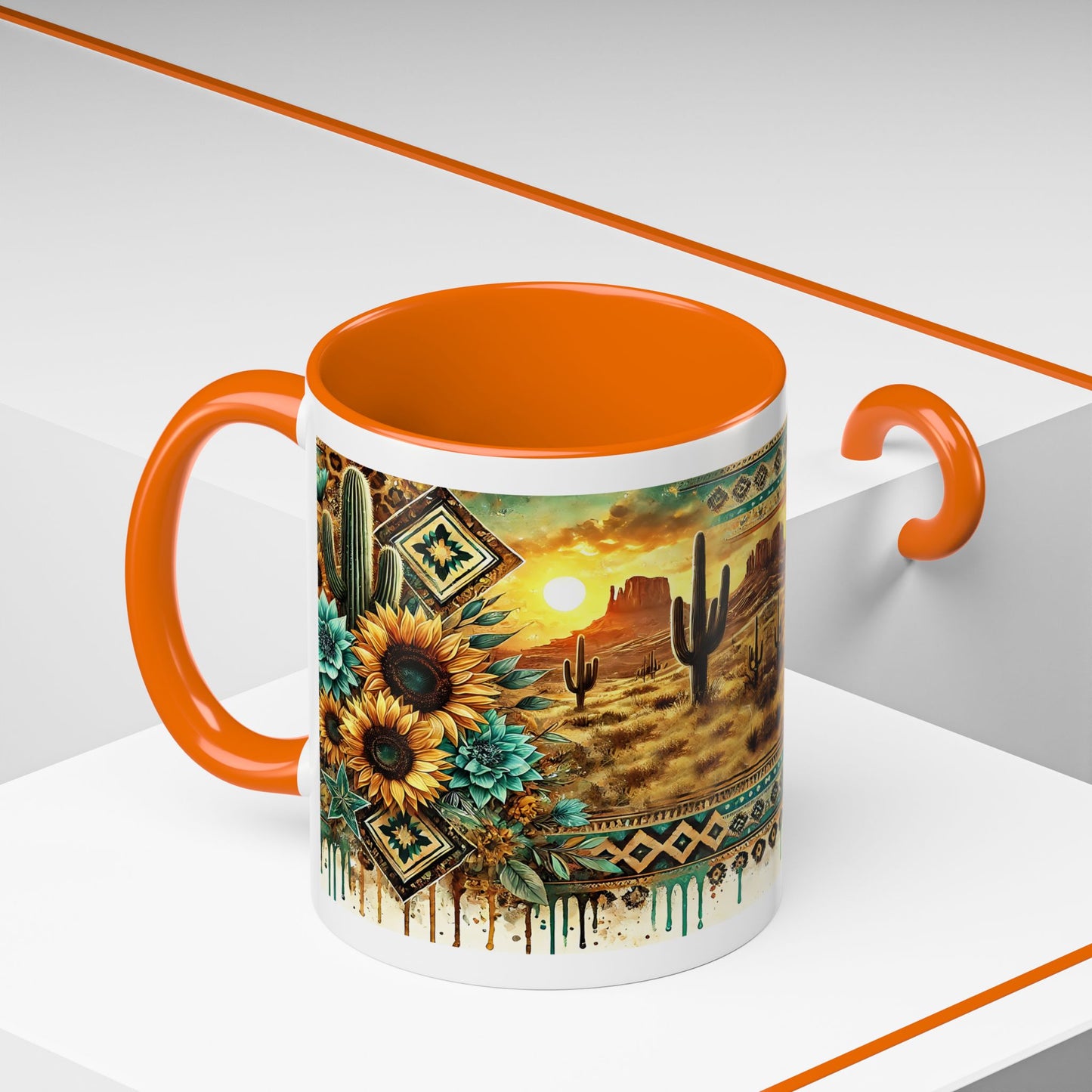 Desert Sunset Coffee Mug with Cacti and Sunflowers, Boho Mug, Gift for Nature Lovers, Coffee Lovers Gift, Southwestern Decor, Unique [...]