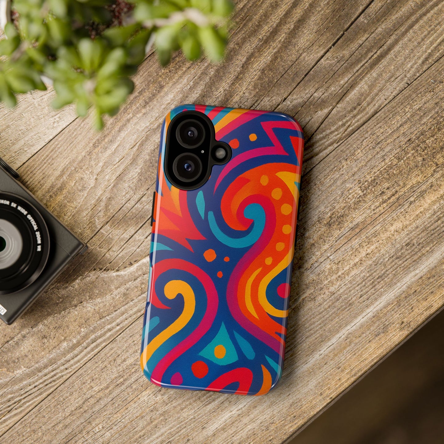 Vibrant Phone Case - Colorful Tough Case, Protective Cover, Unique Design, Trendy Gift, Phone Accessory