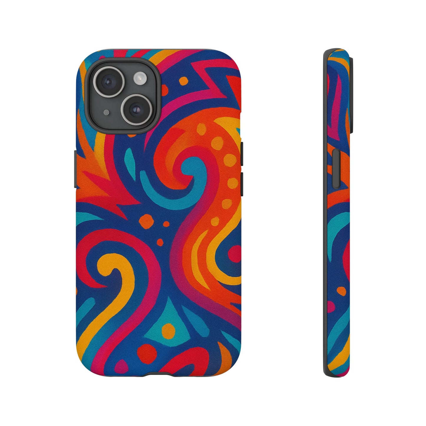 Vibrant Phone Case - Colorful Tough Case, Protective Cover, Unique Design, Trendy Gift, Phone Accessory