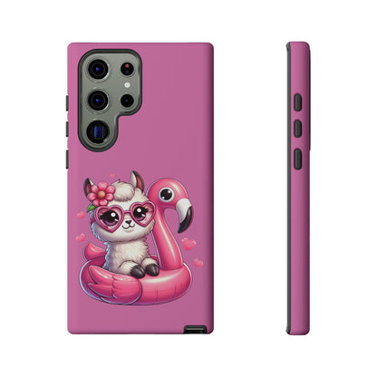 Cute Animal Phone Case, Phone Cover for Kids, Gift for Animal Lovers, Summer Vibes Accessory, Trendy Pink Case