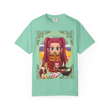 K-Pop Inspired Garment-Dyed T-Shirt, Trendy Streetwear, Anime Fan Apparel, Casual Wear, Gifts for Music Lovers